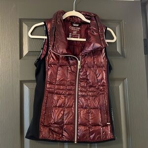 Calvin Klein maroon down vest
